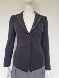 Marc Cain blazer. Maat N3, Zwart/scheerwol