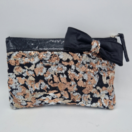 Ronald Kolk clutch. Zwart/leer/lovers.