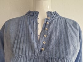 Co'Couture Pintuck shirt. Maat L. Blauw.