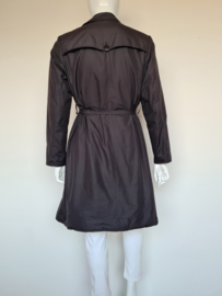 Marina Burkhardt trenchcoat.Mt. 40, Zwart.