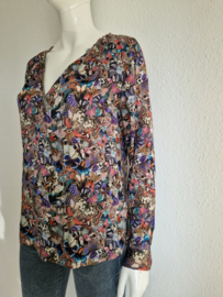 Dea Kudibal blouse. Maat L. Vlinderprint/zijde.