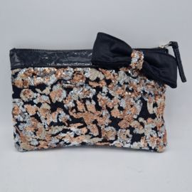 Ronald Kolk clutch. Zwart/leer/lovers.