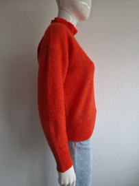 Selected Femme trui met turtleneck. Maat 38. Oranje.