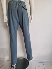 Penn&Ink pantalon. Maat 40. Blauw/grijs/travelstof.