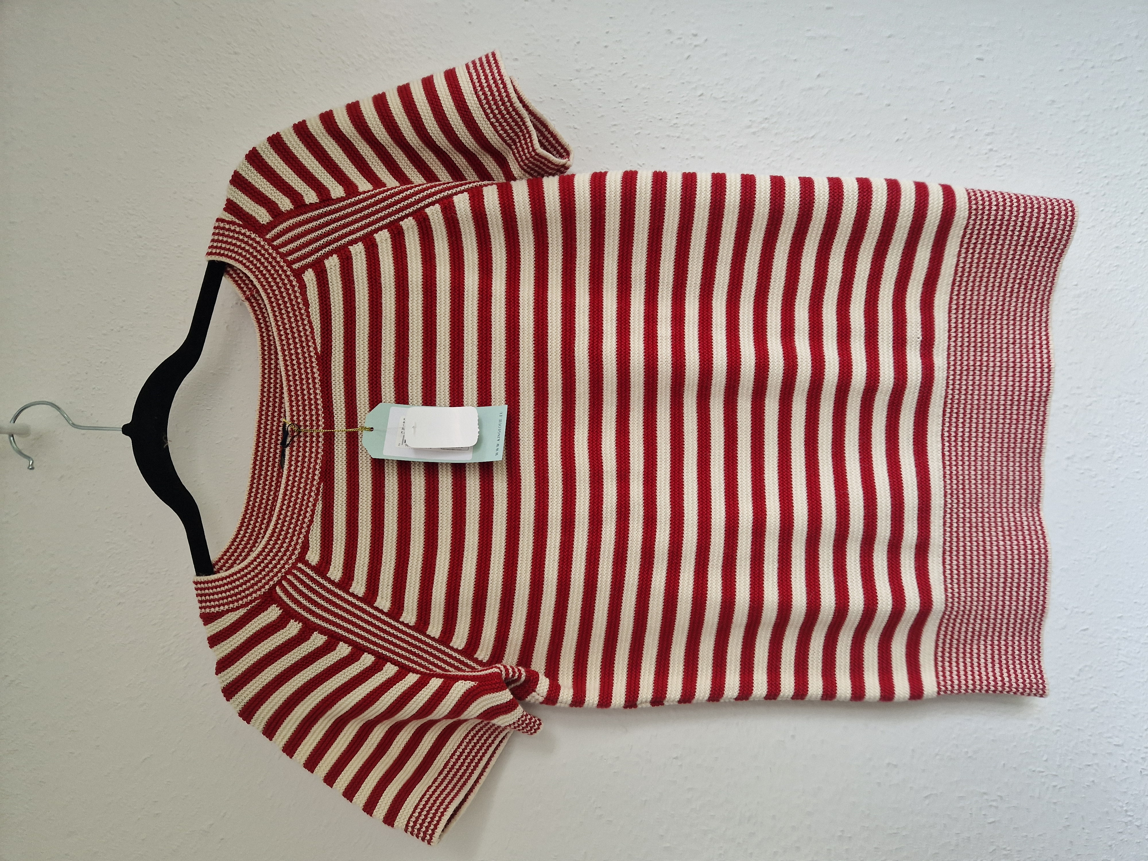 King Louie top Lily. Maat M. Rood/crème gestreept.