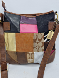 Coach cross body tasje. Patchwork/ diverse materialen.