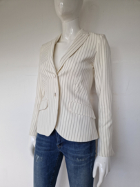 Summum Studio blazer. Mt. 34, Crème/krijtstreep.