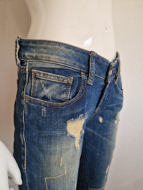 Fornarina cropped jeans. Maat 38, Blauw/ripped