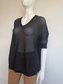 Summum pullover met V-hals. Maat S. Zwart