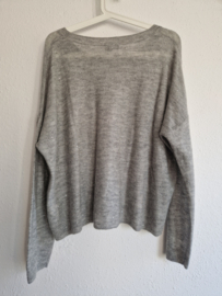 No Man’s Land mohair trui met pailletten | maat L | grijs | luxe knit