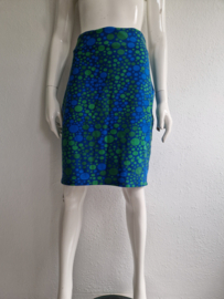 Lien & Giel rok. Maat L. Blauw/groen/print.