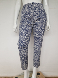 BRAX pantalon Maron. Mt. 44, Blauw/crème/print.