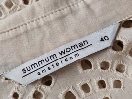 Summum Woman blouse. Maat 40, Crème/broderie.