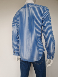 Van Laack blouse. Maat 38, Blauw/wit gestreept.