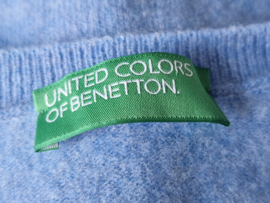 Benetton trui. Maat 36, Lichtblauw/scheerwol.