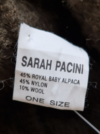 Sarah Pacini vest. Bruin/baby alpaca.