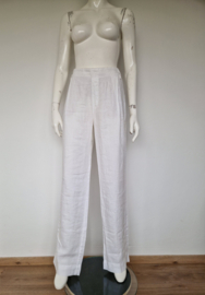MAC linnen pantalon Chiara. Maat 38, Wit.