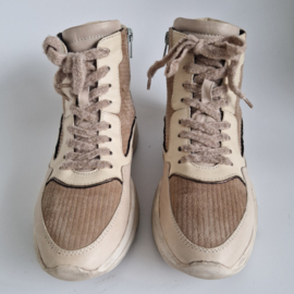 DL Sport hoge sneakers | Maat 39 | beige en brons |