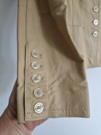 ML Collections blazer. Maat 36. Beige/leer.