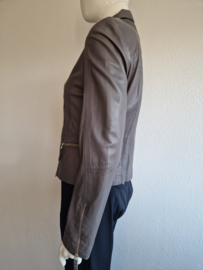 DNA biker jasje. Maat 38/40, Grijs/leer.
