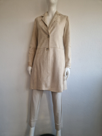 Rino & Pelle mantel Babice. Maat 38, Beige/suedine.