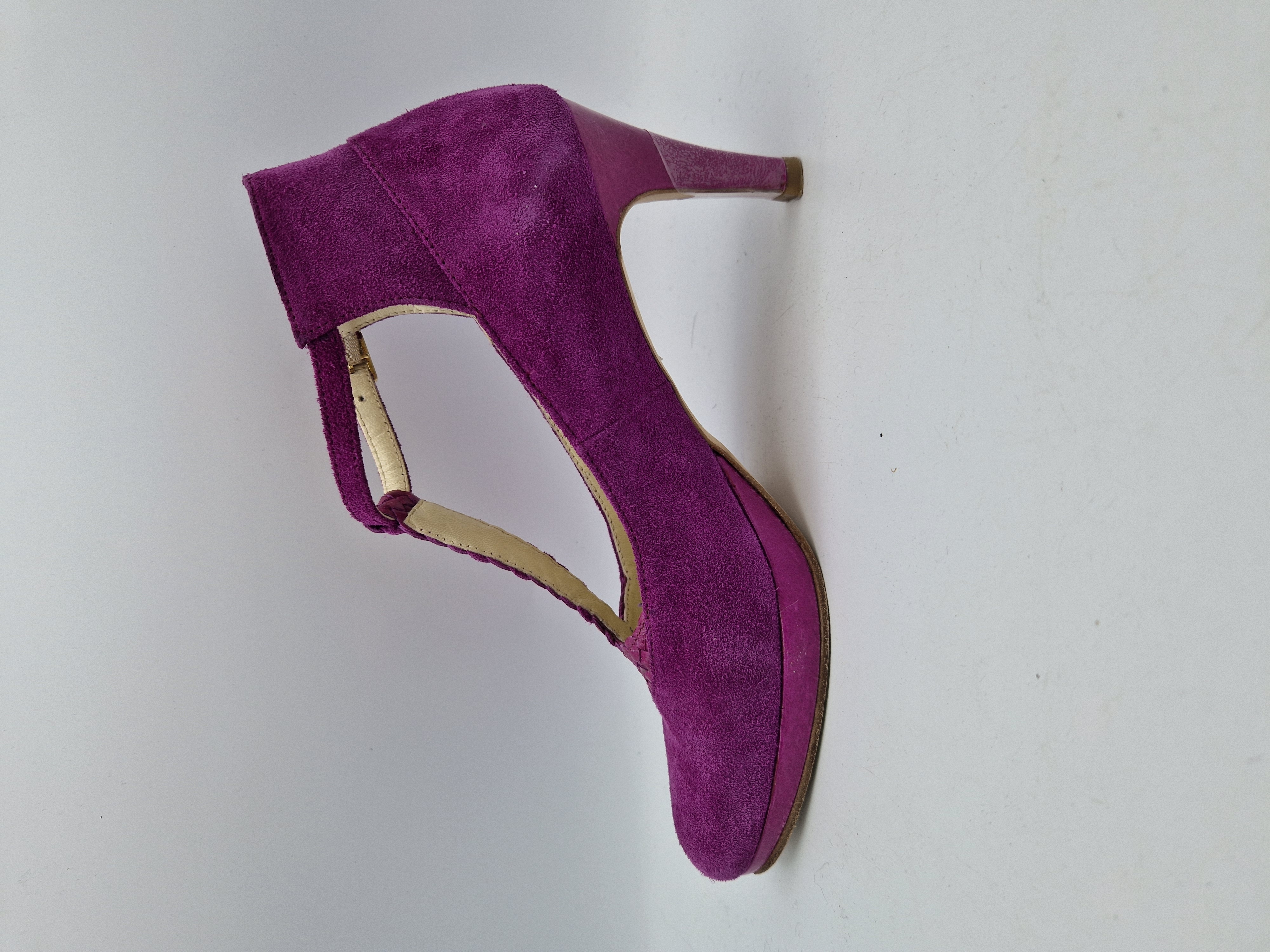 Kop en Staart pumps. Maat 39, Fuchsia/leer.