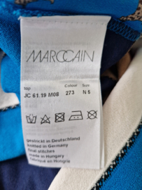 Marc Cain top. Maat 5. Blauw/rood/zijde.