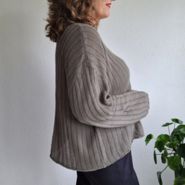 Giulia e Tu trui met V-hals | Maat 44 | Olijfgroen |