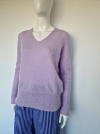 Anne Claire lila trui. Maat 40. Mohair & alpaca mix
