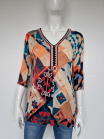 Aldomartins blouse top. Mt. 40, Multicolor.