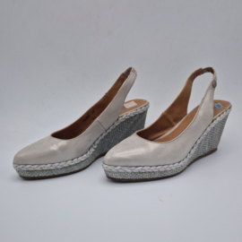 Via Vai espadrilles. Maat 40, Metallic/leer.