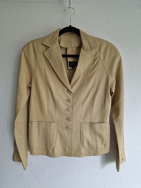 ML Collections blazer. Maat 36. Beige/leer.
