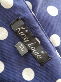 King Louie A-lijn rok. Maat XL. Blauw/polkadots.