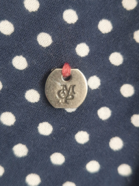 Marc O'Polo blouse. Maat 42, Donkerblauw/stippenprint.