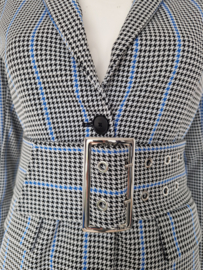 Pinko blazer met ceintuur. Maat 36, Pied de poule