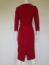 Karen Millen Forever Bar Belt Dress. Maat 36, Rood