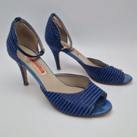 Kop en Staart sandalette pumps. Maat 40, Blauw.