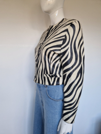Dija leren damesjasje |Maat 36 | Zebraprint |