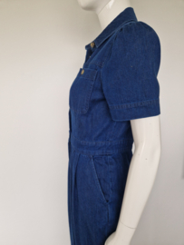 Whistles cropped jumpsuit. Maat 38, Denim/blauw.