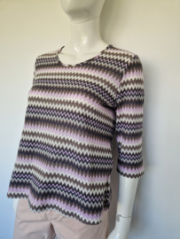 RIANI top met zigzag dessin. Maat 40.