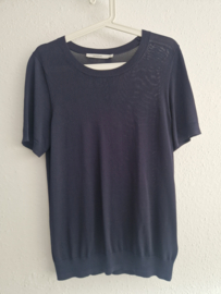 Summum fijngebreide top S donkerblauw