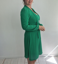 Steps jurk met strikdetail. Maat 42. Groen