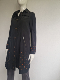 Sao Paulo trenchcoat. Maat 36, Zwart