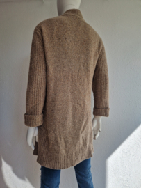 Denham vest. Maat XS. Bruin/merino wol.