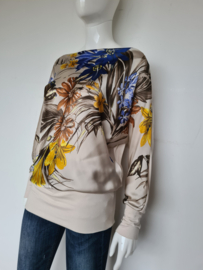 Supertrash blouse top. Mt. 38. Crème/ bloemenprint.