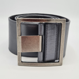 Sarah Pacini riem. 90 cm. Grijs/leer.