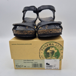 Panama Jack sandalen Julia Basics. Maat 39, Zwart/leer.