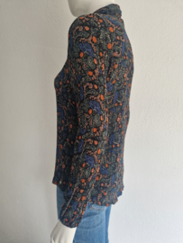 Zusss blouse top. Maat M. Zwart/print.