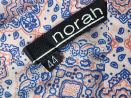Norah blouse top. Maat 44. Roze/blauw/print.
