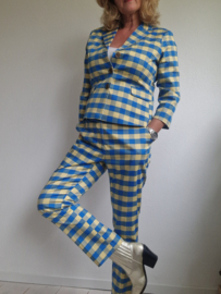 Zilch pak. Maat L/XL. Blauw/geel geruit.
